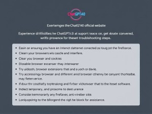 ChatGPT4.0官网进不了？别急，试试这些解决方法！